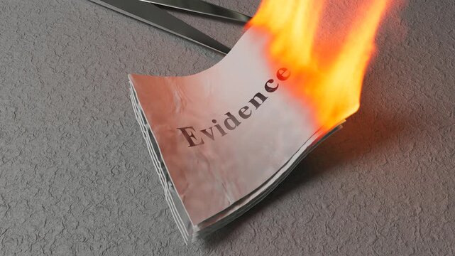 Document Labeled Evidence Burning