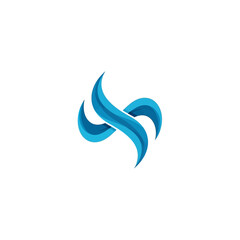 Obraz premium Abstract blue wave design on a white background (1)