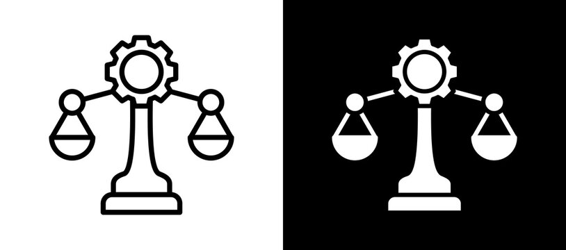 Workplace Ethics Icon Set In Black And White Filled Style Collection