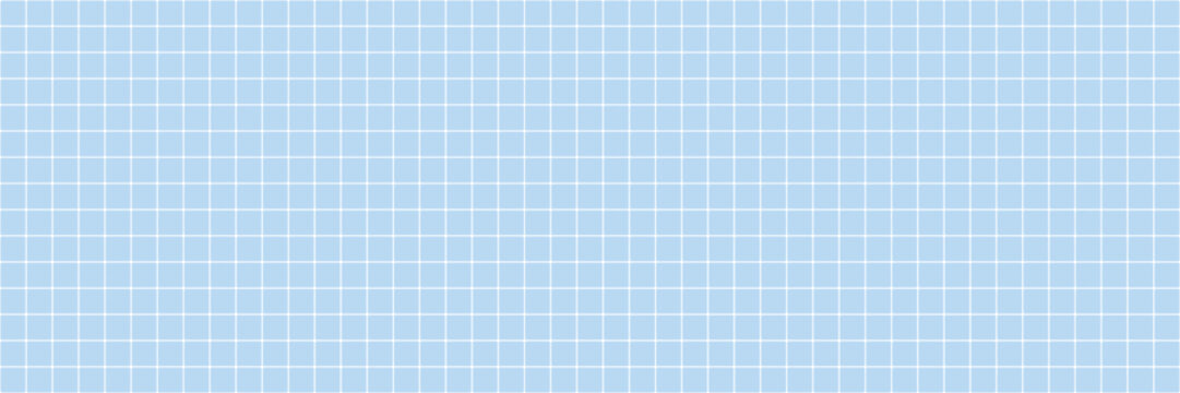 Blue grid pattern with small squares on light blue background. Seamless geometric layout. Grid background concept. Eps10
