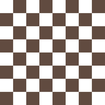 Chessboard or checker board seamless pattern in black and white. Checkered board for chess or checkers game. Strategy game concept. Checkerboard background. Transparent background SVG version.