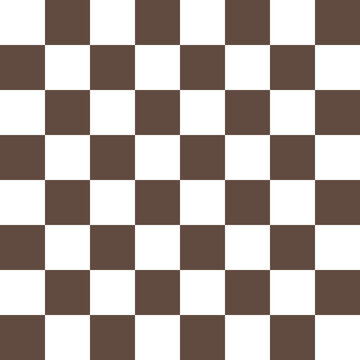 Chessboard or checker board seamless pattern in black and white. Checkered board for chess or checkers game. Strategy game concept. Checkerboard background. Transparent background PNG version.