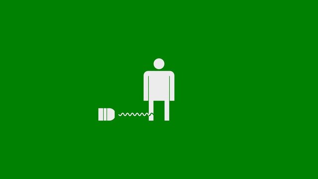X-ray medical diagnostic concept - minimal motion graphics clip, Green Screen, foreground color 7.5% gray
