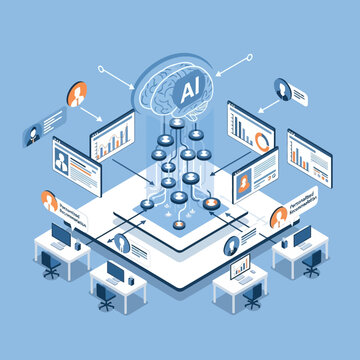 Artificial Intelligence Technology Concept Illustration.