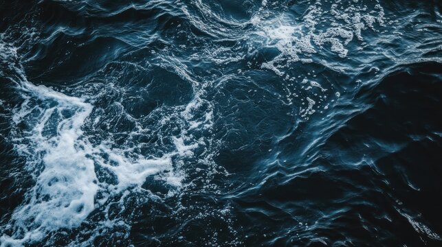 Dark, choppy ocean surface