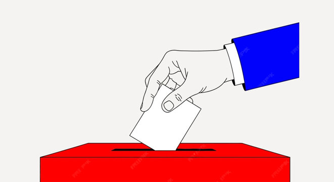 Hand Casting Vote Into Ballot Box