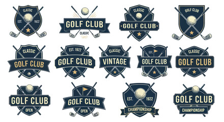 Obraz premium Golf Club Emblems and Badges Collection - Vintage Style
