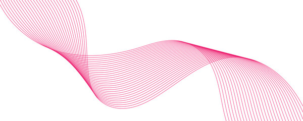 Fototapeta premium Abstract Pink Wave Lines Background with Flowing Curve Pattern