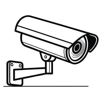 Security Camera Outline Silhouette Surveillance Device Icon