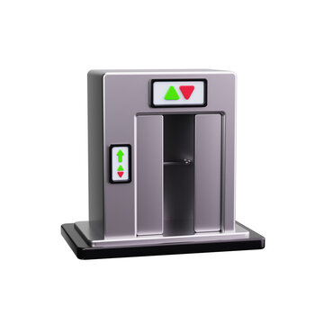elevator 3d render icons