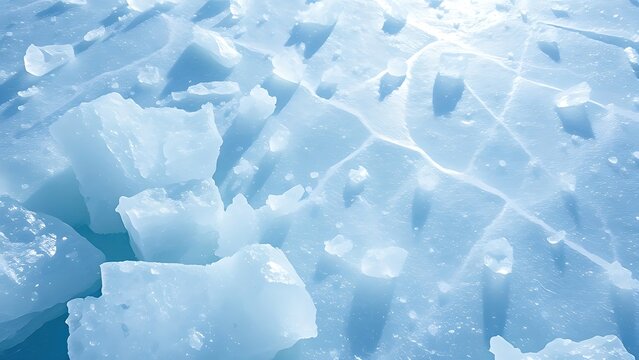 ammonia. Ammonia crystal formations in Arctic ice, sparkling like diamonds in sunlight with a cold color palette. STEM education sheets.