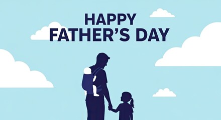 Naklejka premium Happy father's day celebrating dad with heartfelt wishes and family love