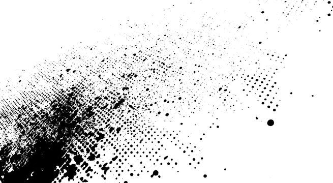 Monochrome xerox noise backdrop with halftone overlay. Distressed halftone print texture for comic style