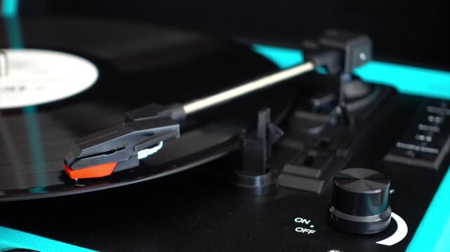 close up vinyl record playing songs music HD