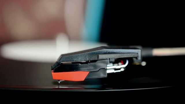close up vinyl record playing songs music HD