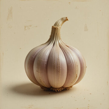 garlic isolated on white background