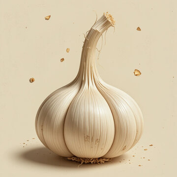 garlic isolated on white background