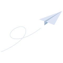 Paper Plane Airplane Message Icon Illustration © sewonboy
