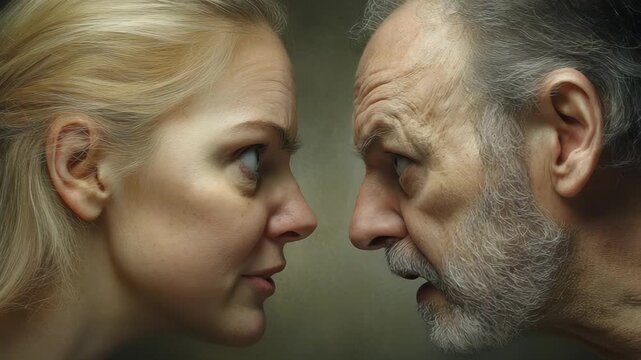 selective focus emotional conflict between individuals in misunderstanding dialogue