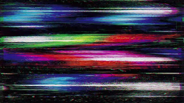 Glitch noise static television VFX pack. Visual video effects stripes background,tv screen noise glitch effect.Video background, transition effect for video editing, intro and logo reveals with sound.