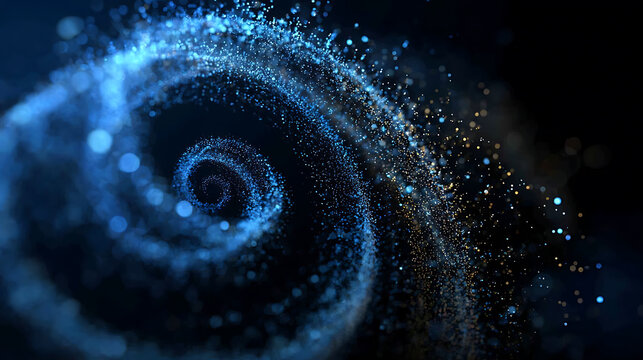 An abstract representation of a swirling galaxy or nebula, captured in a mesmerizing display of light and color