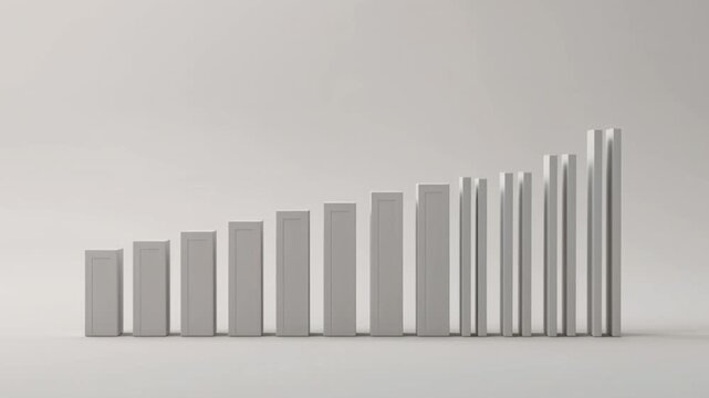 Bar chart showing upward trend with increasing bars on a plain background.