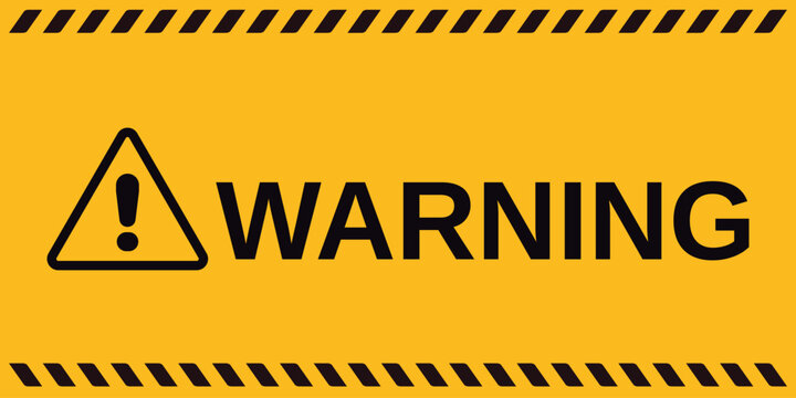 custom hazard warning banner, size and color can be changed