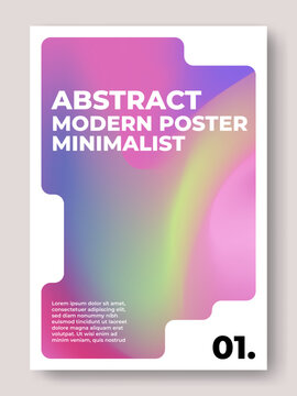 Modern Abstract Mesh Gradient Poster with Soft Pastel Pink and Lime Green Liquid Shapes for Editorial Design