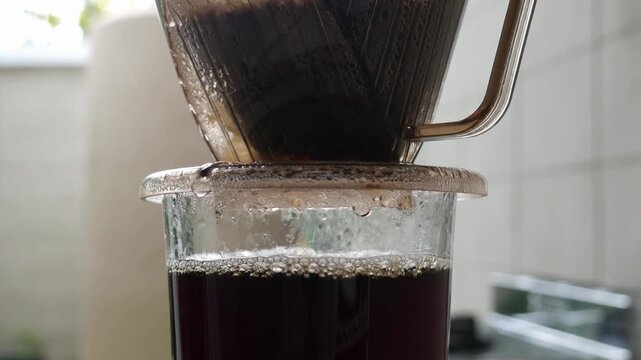 coffee caffeine cup brewing close up droplet bar coffee break in illustration footage video