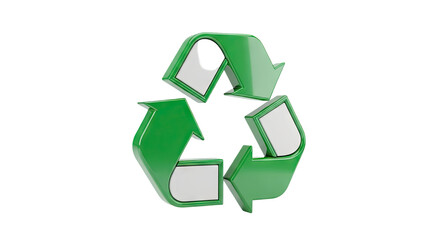 Obraz premium Green 3D Recycling Symbol