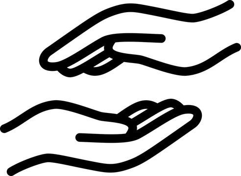 Helping Hands Line Icon