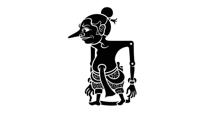 Indonesian Wayang Kulit Shadow Puppet Silhouette