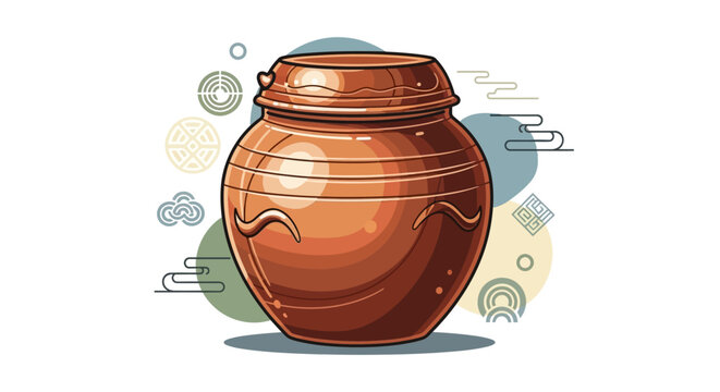 Korean Onggi Jar, Traditional Earthenware Pot, Ceramic Food Storage