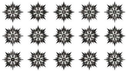 A striking black and white illustration of a sunflower, conveying a sense of growth and organic beauty. Ideal for designs requiring a natural yet mode © hamay