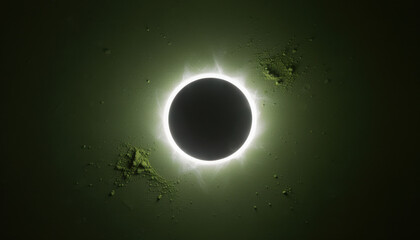 Obraz premium Eclipse with Glowing Halo and Cosmic Debris