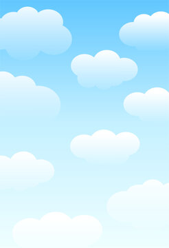 elegant white clouds light blue sky background