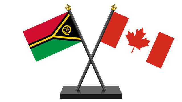 Flag of Canada and Vanuatu
