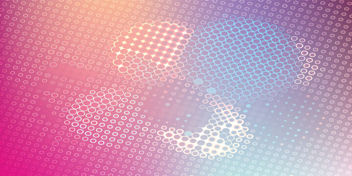 Abstract Halftone Pattern with Gradient Colors.