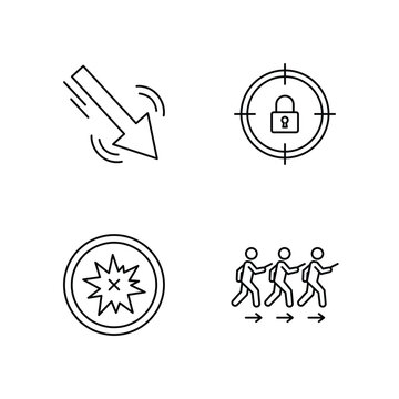 Security and Direction Icon Set
