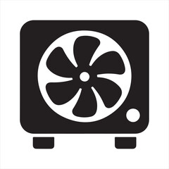 Computer Cooling Fan or Air Ventilation Solid Glyph Icon  © MasumStock