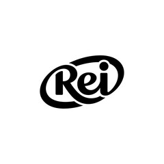 Fototapeta premium Black and White Rei Logo Design