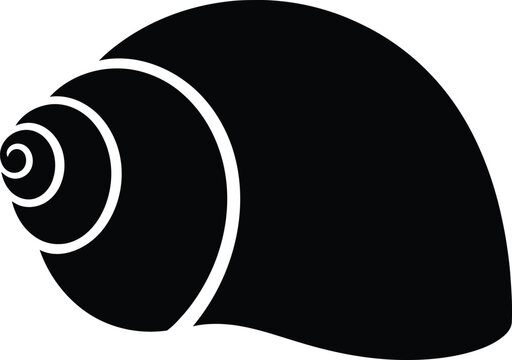 Detailed seashell spiral silhouette icon