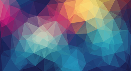 Fototapeta premium Abstract Geometric Low Poly Background with Vibrant Gradient Colors
