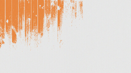 Vibrant orange brush strokes on textured white background © Hamza
