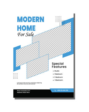 Real estate flayer. Real estate house property for sale flayer. Vector full editable real estate flayer design.