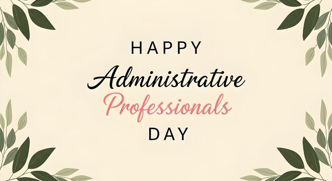 Happy administrative professionals day computer background image