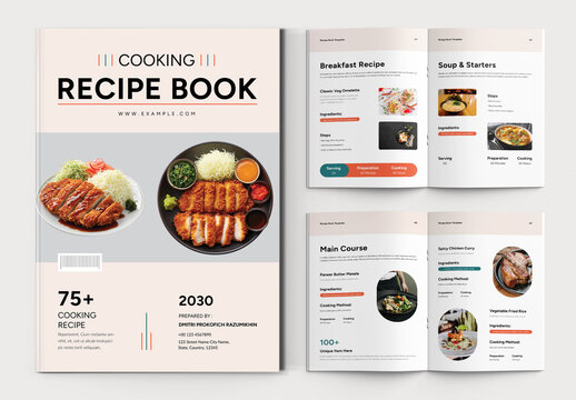Modern Cook Book Template Layout