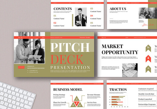 Pitch Deck Presentation Template Layout