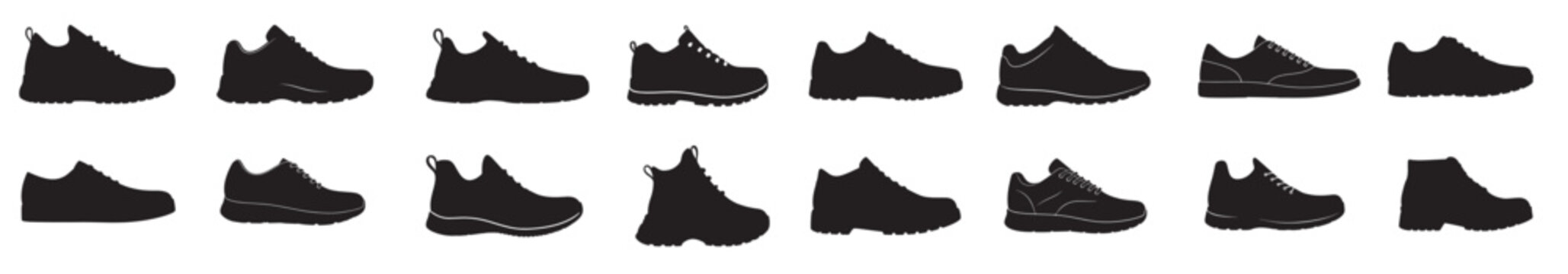 shoes silhouette white background 
