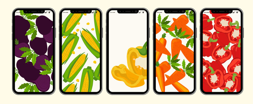 vegetable poster , veggie poster ,cover ,wall ,design , vegetable background screen wallpaper ,smartphone mockup